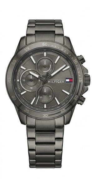 Tomm# hilfige# metal chronograph