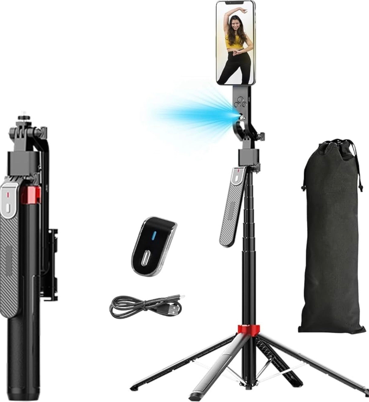 Q185 Auto Face Tracking AI Gimbal Selfie Stick Tripod